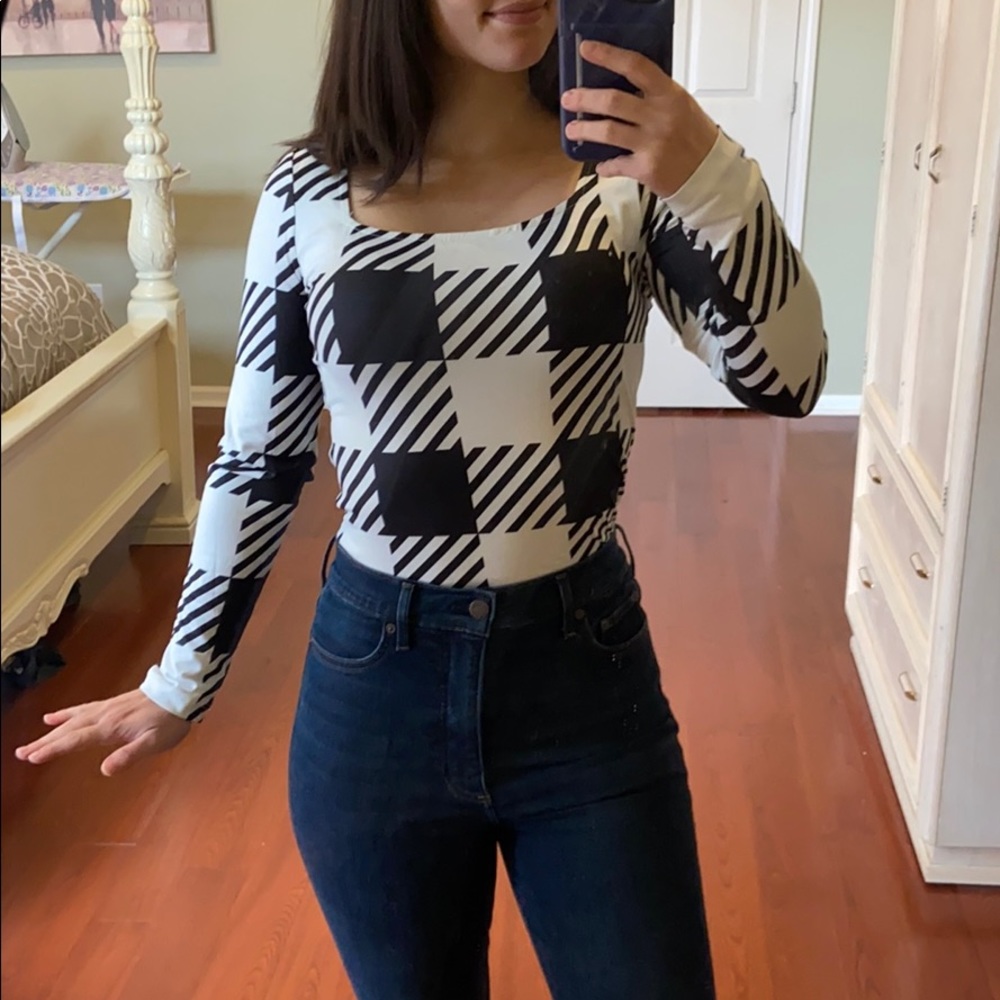Plaid, tight top